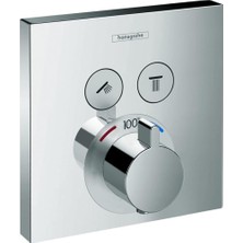 Enyaza Home Showerselect Modern Minimalist Otomatik Sıcaklık Kontrolü 1 Kulplu 6" Geniş Termostatik Duş Çıtası, Krom Yönlendiricili Kaba Valf Için, 15763001