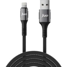 Enyaza Home Juo 12W 2.4A Usb-A To Lightning iPad ile Uyumlu Örgülü Hızlı Şarj ve Data Kablosu 1 Metre