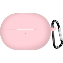 Microsonic Huawei Freebuds Pro 5 Kılıf Askılı Mat Silikon Pembe