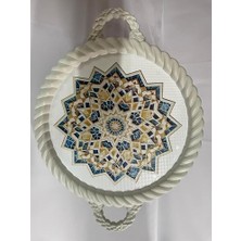 Enyaza Home Lüks Dekoratif Plastik Tepsi Bukleli Çerçeve 35 x 35 Desenli