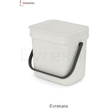 PremiumPort Beyaz Tezgah Üstü Çöp Kutusu 3 Lt, Şık ve Pratik Evrekala Kalitesi