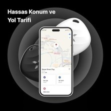 Enyaza Home Smart Air Tag Akıllı Bluetooth Takip Cihazı Anahtar Çanta Bavul ve Evcil Hayvan Için Kayıp Eşya Bulucu Uzun Pil Ömürlü Ios Uyumlu (Siyah) X6605