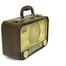 Otantik Çarşı Dekoratif Metal Radyo Bavul C0253
