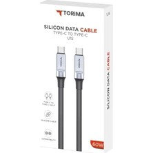 Enyaza Home 60W 2 Metre Type-C To Type-C Pd Kablo 3A'YA Kadar Şarj ve 480 Mbps'ye Kadar Veri Aktarımı Torima U15 Düzenle