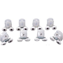 Enyaza Home Genel Duşakabin Tekerleği Şeffaf, Kırılmaz Özel Üretim, 8'li Set