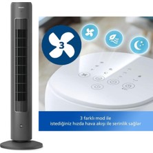 Philips 5000 Serisi Siyah Kule Tipi Fanlı Vantilatör + Kiwi  Klipsli Masaüstü Vantilatör Hediye