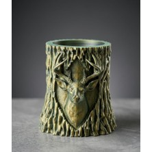 My Craft 3D MYCRAFT3D Geyik ve Ağaç Figürlü Masaüstü Kalemlik, Dekoratif, Hediyelik