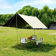 Özbience Dayanıklı Kanvas Tarp 4X4M, Su Geçirmez, Profesyonel Kamp Branda