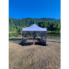 Özbience 3x3 M Altıgen Gazebo Tentesi, Sineklikli Bahçe ve Kamp Çadırı