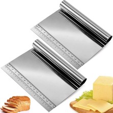 Enyaza Home Jouis Hamur Kesici Çelik,metal Hamur Sıyrıcı,pasta Sıyırma Aparatı,hamur Dilimleyici,pasta ve Pastacılık Için Çelik Şekillendirici ve Hamur Porsiyonlayıcı