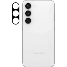Enyaza Home Galaxy S23 Plus ile Uyumlu 3D Kamera Lens Koruma Camı Siyah
