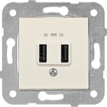 Enyaza Home Krem USB Sarj Prizi