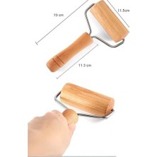 Enyaza Home Pratik Ahşap Oklava, El Merdanesi, Pizza ve Börek Açma Silindir Mutfak Aleti, Pürüzsüz Yüzeyli Hamur Açıcı Pizza Merdanesi