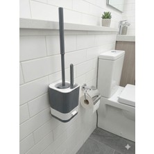 Violet Yapışkanlı Banyo Lavabo Wc Temizleme Fırçası  Su Akıtmayan 2'liset