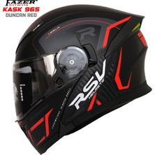 Fazer Çene Açılır Kask 965 Siyah Kırmızı