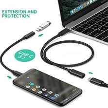 Enyaza Home MT01925 Thunderbolt 3 Type-C Erkek To Type-C Dişi Uzatma Kablosu 50 cm