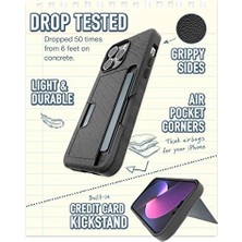 Enyaza Home Smartish 14 Pro Max Cüzdan Kılıfı - Cüzdan Slayer Vol. 2 [ince + Koruyucu] Dayanaklı Kredi Kartı Tutucu - Siyah Kravat