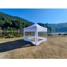 Özbience 3x3 M Gazebo Tente, 30 mm Pvc Yan Duvarlı Kamp ve Etkinlik Çadırı