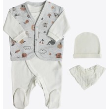 Kitikate Organik Woodland 4'lü Tulum Set Gri