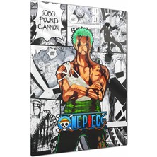 Charmbi One Piece Zoro Manga Dekoratif Metal Poster Tablo – Canlı Renk Parlak Yüzey Modern Oda Duvar Dekoru