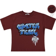 Civil Boys Skater Baskılı 10-13 Yaş Tişört - Turuncu