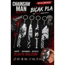 Figür Bende Chainsaw Man Anime Plastik Bıçak Anahtarlık Seti 4’lü – Pla Plastik 3D Baskı Koleksiyonluk Tasarım