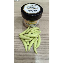 Renat Carp Renat Trout Bait Sarımsak Kokulu Silikon Kurtçuk Alabalık Yemi 15 Pcs - Küf Yeşil