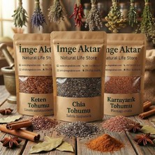İmge Aktar Karnıyarık Tohumu - Chia Tohumu - Keten Tohumu 3'lü Set (3X100 Gr)