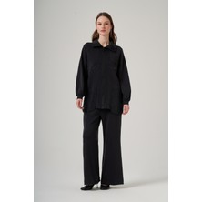 Nuss 1046 Önü Taş Detaylı  Pantolonlu Takım