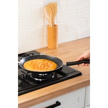 Porsima 579.0093 Granit Yanmaz Yapışmaz Tava Krep Tavası 26 cm Siyah