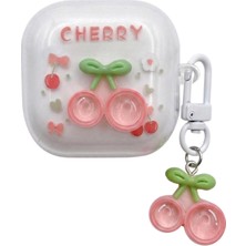 Microsonic Xiaomi Redmi Buds 6 Active Kılıf Figure Series Cherry Pop Pembe