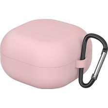 Microsonic Samsung Galaxy Buds 4 Pro Kılıf Askılı Mat Silikon Pembe