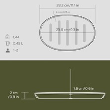 Enyaza Home Lava Döküm Oval Fajita Tabağı Ölçü 18X28CM. (Harici Tava Tutucu Dahil Değildir.)