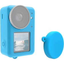 Mettzchrom Dji Osmo Action 5 / 4 / 3 Uyumlu Mavi Renkli Silikon Kılıf Koruma Kılıfı Soft Case