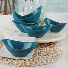 Enyaza Home Keramika Gondol Mavi Çerezlik 16 cm 6 Adet