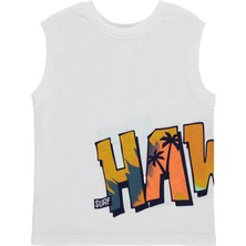 Civil Boys Hawaii Basklı 2-5 Yaş Tişört - Kırık Beyaz