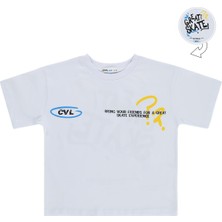 Civil Boys Great Skate Baskılı 6-9 Yaş Tişört - Beyaz