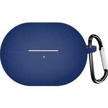Microsonic Huawei Freebuds Pro 5 Kılıf Askılı Mat Silikon Lacivert