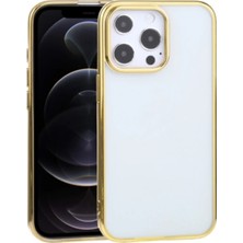 Pileli Store Iphone 13 Pro Max 6.7inç  Lazer Kaplama Renkli Kenar Şeffaf Kılıf