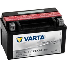 Varta Agm YTX7A-BS 12V 6AH 105A Akü Modeli Yüksek Performans ve Bakım Gerektirmeyen Yapı