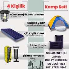 Özbience 4 Kişilik Kolay Kurulum Kamp Çadırı ve Şişme Yataklı Set