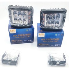 Reycar Motosiklet, Arazi Aracı 12 Ledli Beyaz Renk Turuncu Sinyalli Sis Farı Lambası 2 Adet