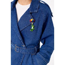 Deniz Accessories Uçan Balonlu Kurbağa Broş