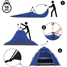 Özbience Otomatik Çadır, Dayanıklı ve Kolay Kurulum, Lâcivert Renkli, Taşınabilir