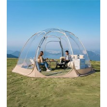 Özbience Panoramik Şeffaf Kamp ve Bahçe Çadırı 3-4 Kişilik 350X350X205CM