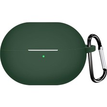 Microsonic Huawei Freebuds Pro 5 Kılıf Askılı Mat Silikon Koyu Yeşil