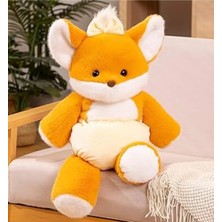 NB Market Şortlu Bebek Tilki Peluş Oyuncak 45CM Tüylü Yumuşak Kumaş Uyku Arkadaşı Peluş Bebek