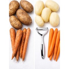 Enyaza Home Busstier Profesyonel Paslanmaz Çelik Çift Bıçaklı Soyacak, Jülyen ve Standart Soyucu Başlıklı, Ergonomik Saplı Çok Amaçlı Meyve Sebze Soyacağı, Patates, Salatalık, Kabak ve Havuç Için Pratik Mutfak Al