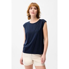 Love My Body Kolsuz Bluz Lacivert 175L9533001