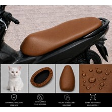 Vi Caro Asya Elegant 150  Motosiklet Sele Kılıfı Su Geçirmez Sele Koruma  Kahverengi